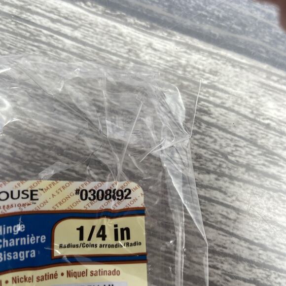 Lot Of 2 Gate House Hinges 3 1/2" x 1/4" Radius #0308892 Satin Nickel {KK} - Picture 6 of 13